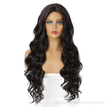 Plucked Hairlinde Wavy Cheap High Quality For Black Women Heat Resistant Hair Extension Lacefront Synthetic Wigs